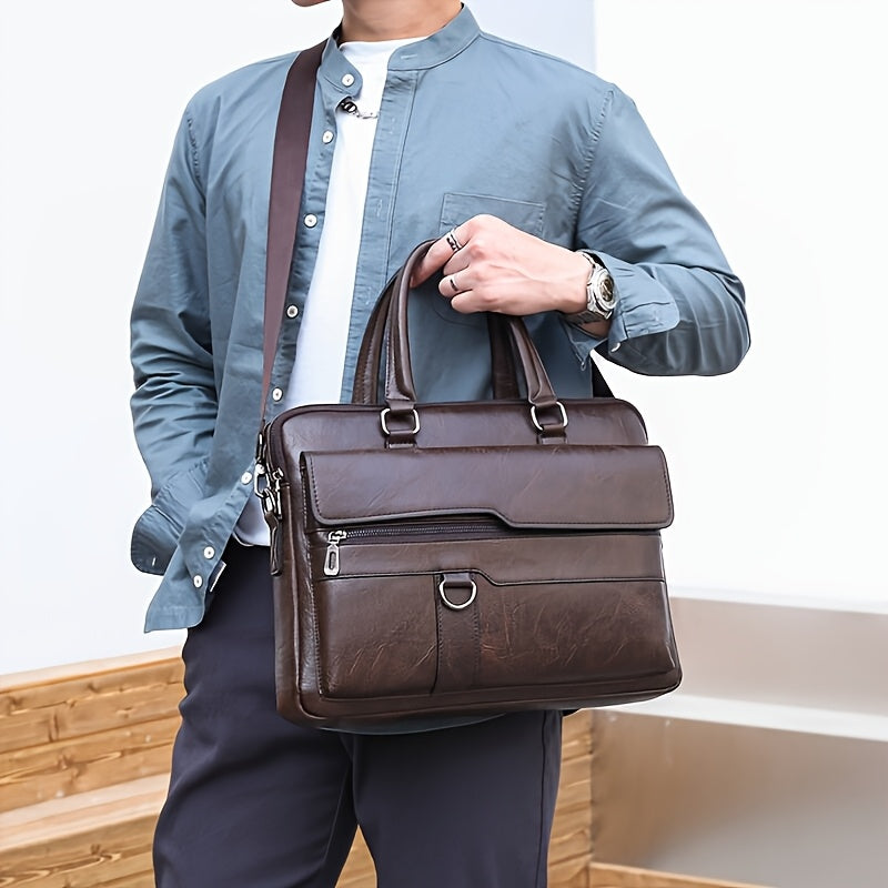 Optew Men’s Vintage Briefcase Bag