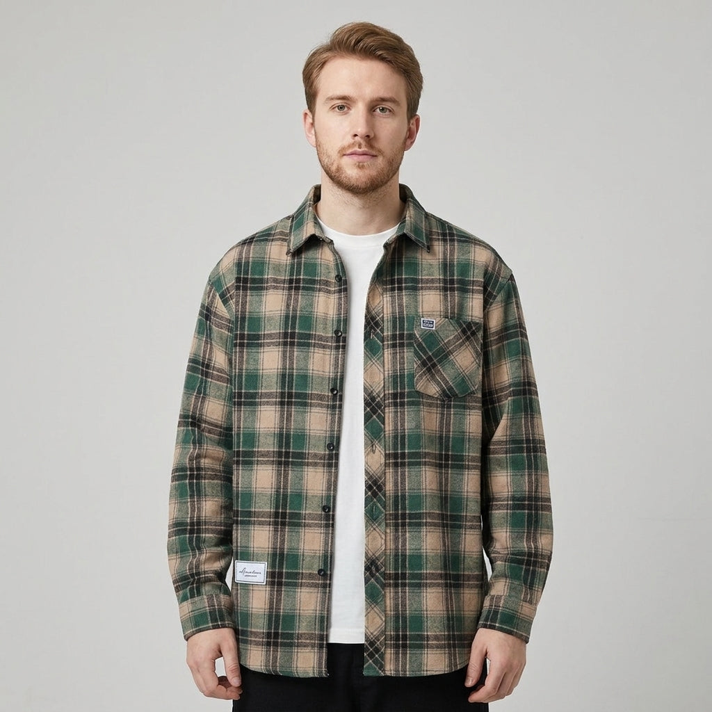 Optew Men’s Plaid Flannel Shirt