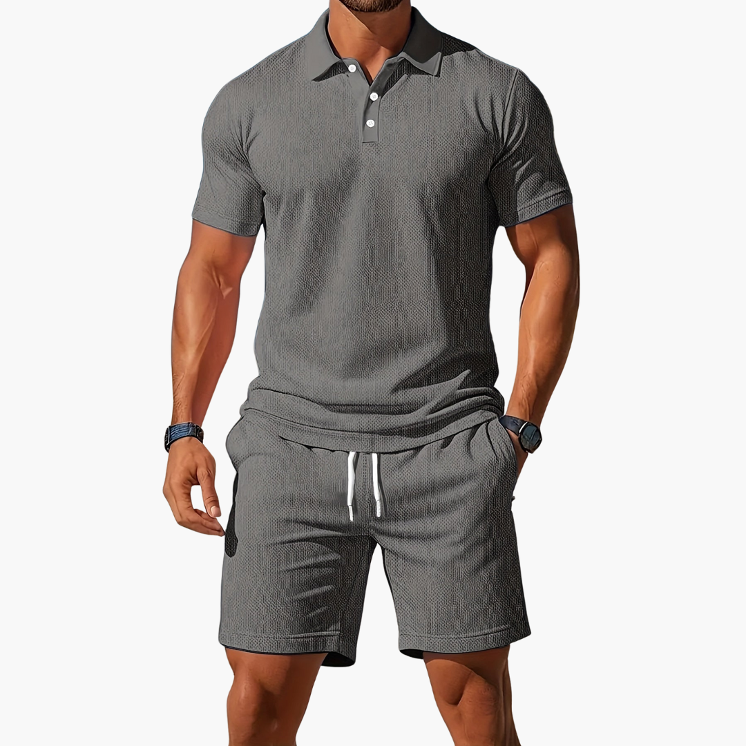 Optew Men’s Polo and Shorts Set