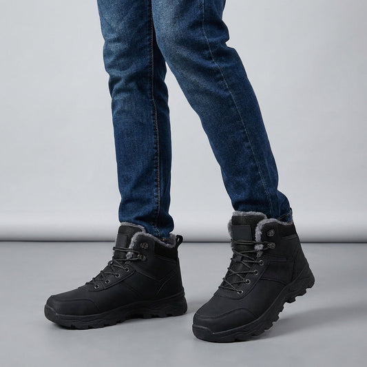 Optew Men’s Winter Leather Boots