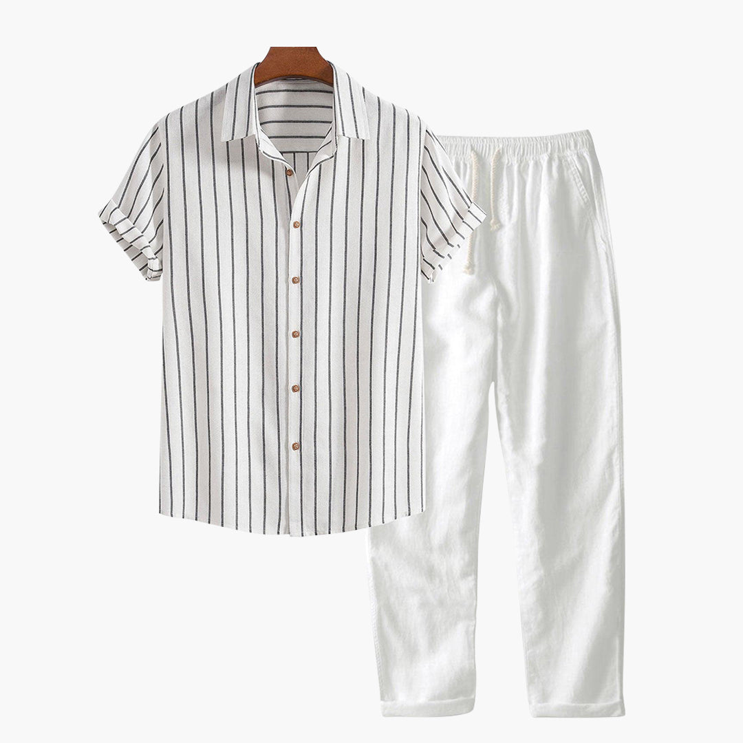 Optew Men’s Short Sleeve Trousers Set