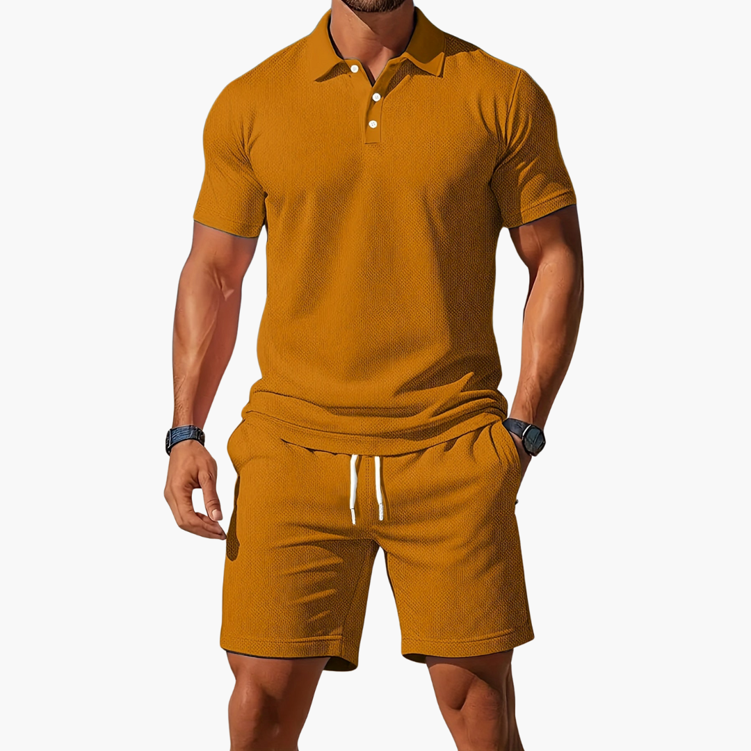 Optew Men’s Polo and Shorts Set
