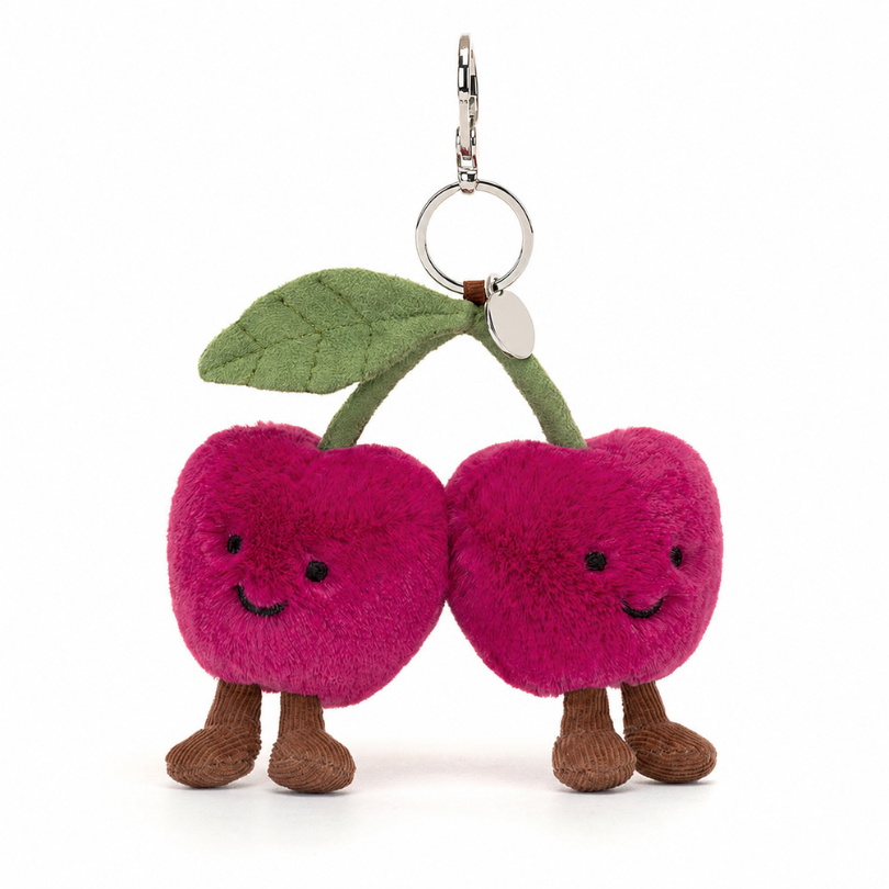 Amuseables Cherries Bag Charm | Soft Plush Toy