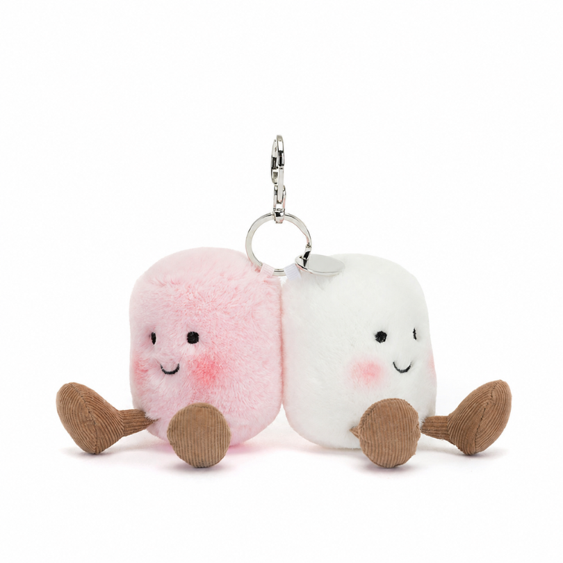 Amuseables Pair Of Marshmallows Bag Charm | Soft Plush Toy