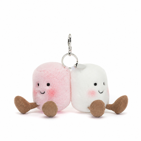 Amuseables Pair Of Marshmallows Bag Charm | Soft Plush Toy