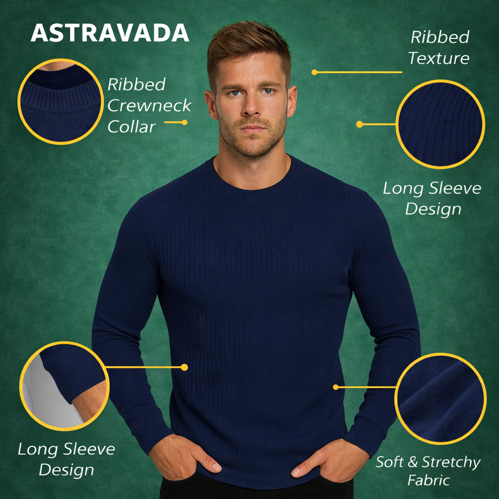 Optew Men’s Slim Ribbed Long Sleeve Top