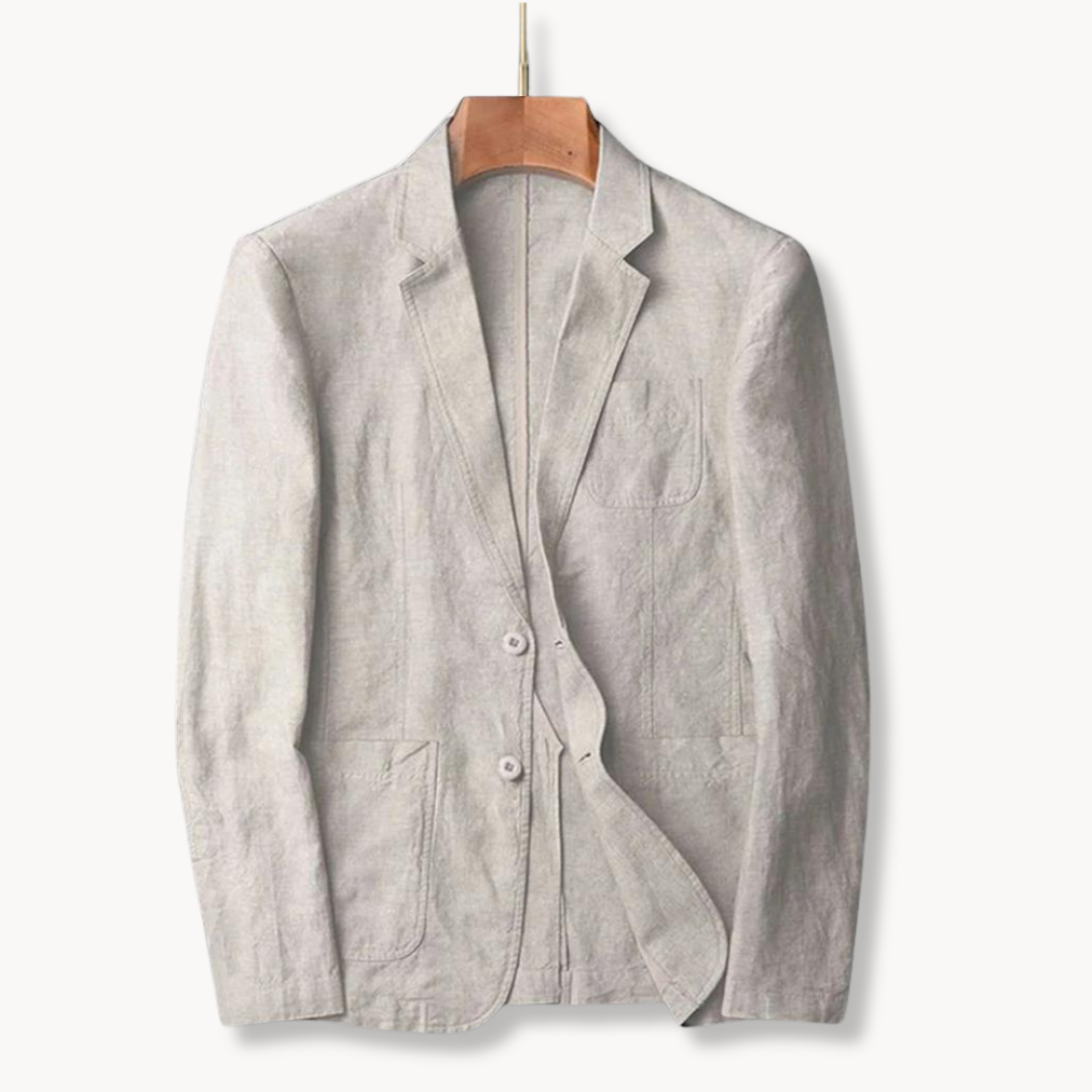 Optew Men’s Linen Unstructured Blazer