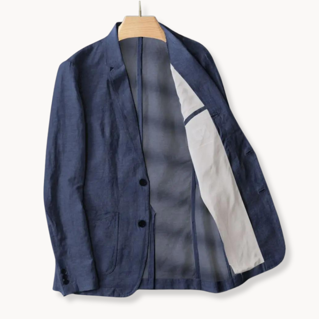 Optew Men’s Linen Unstructured Blazer
