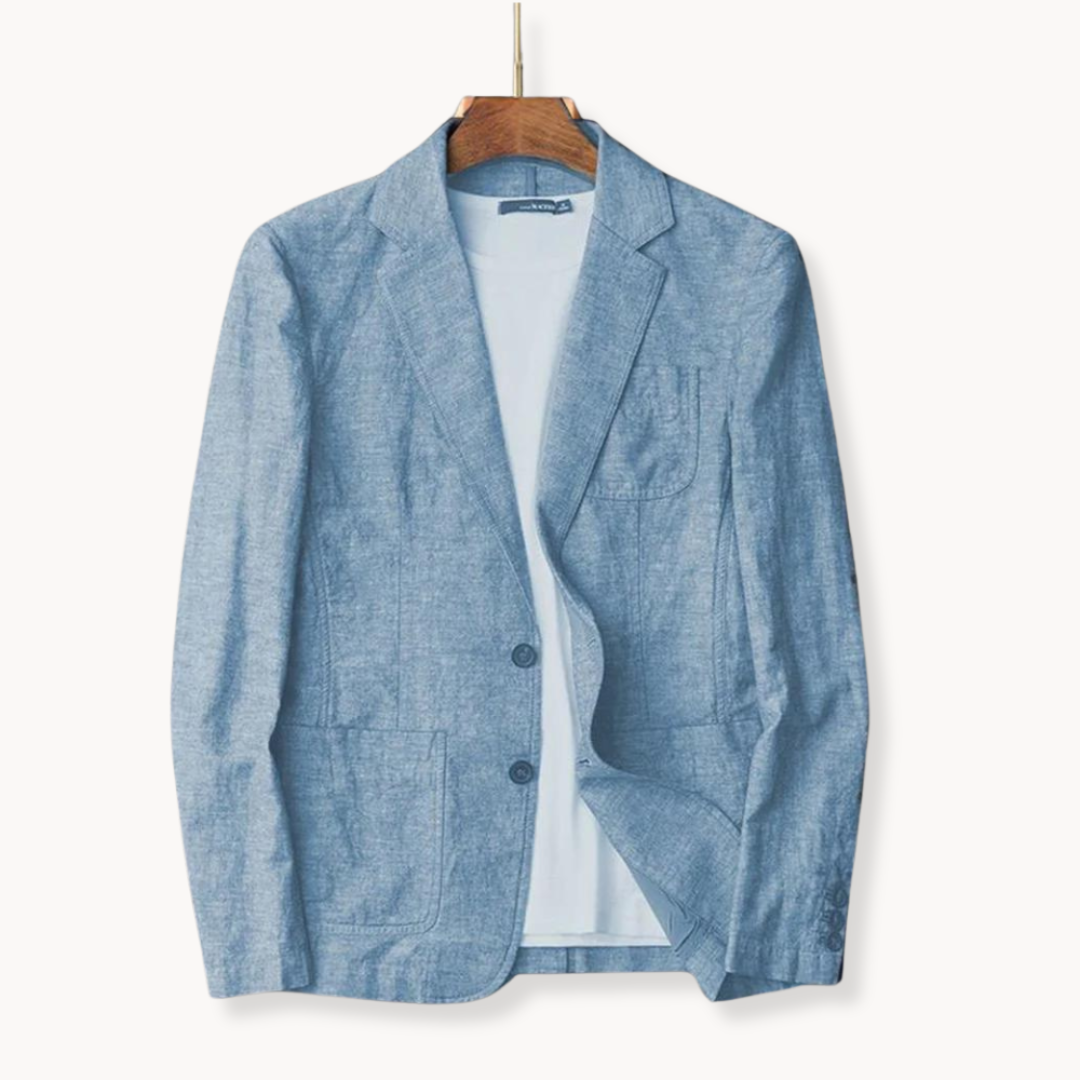 Optew Men’s Linen Unstructured Blazer