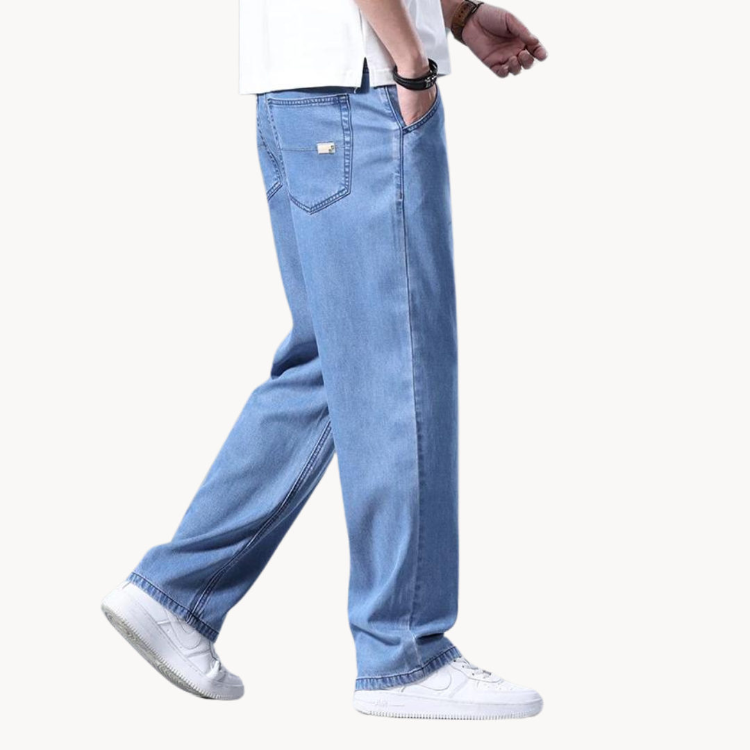 Optew Men’s Relaxed Blue Jeans