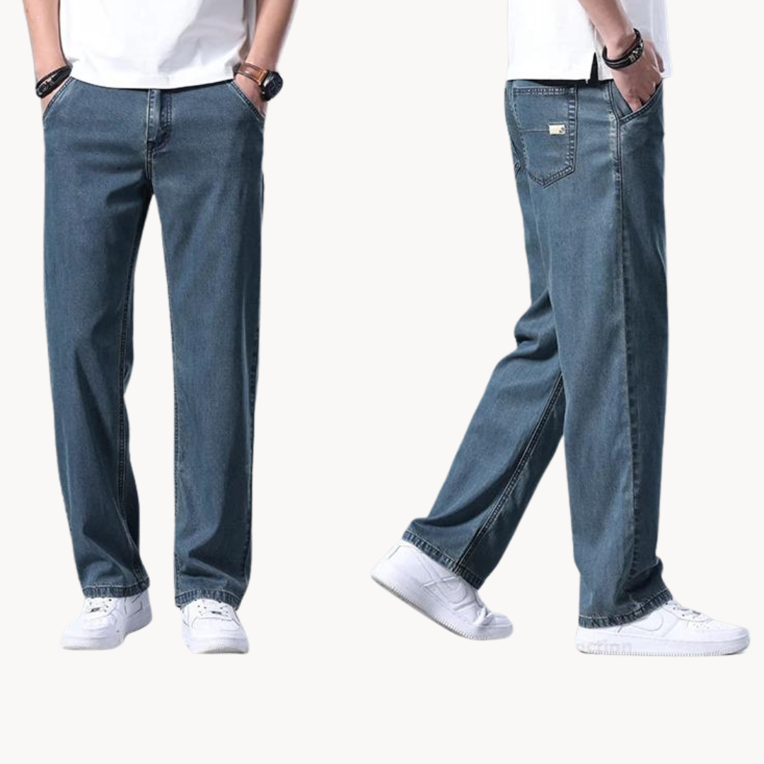 Optew Men’s Relaxed Blue Jeans