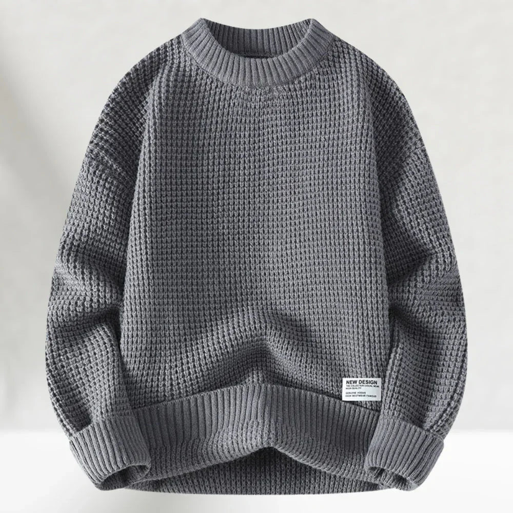 Optew Men’s Ribbed Crew Neck Jumper