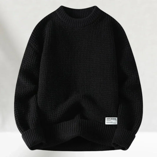 Optew Men’s Ribbed Crew Neck Jumper