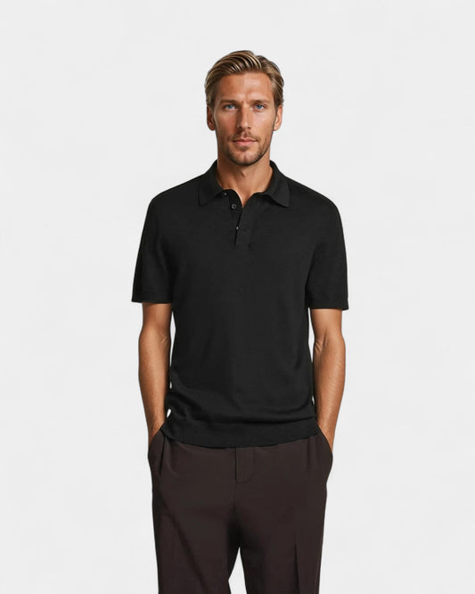 Optew Men’s Merino Blend Knit Polo Shirt