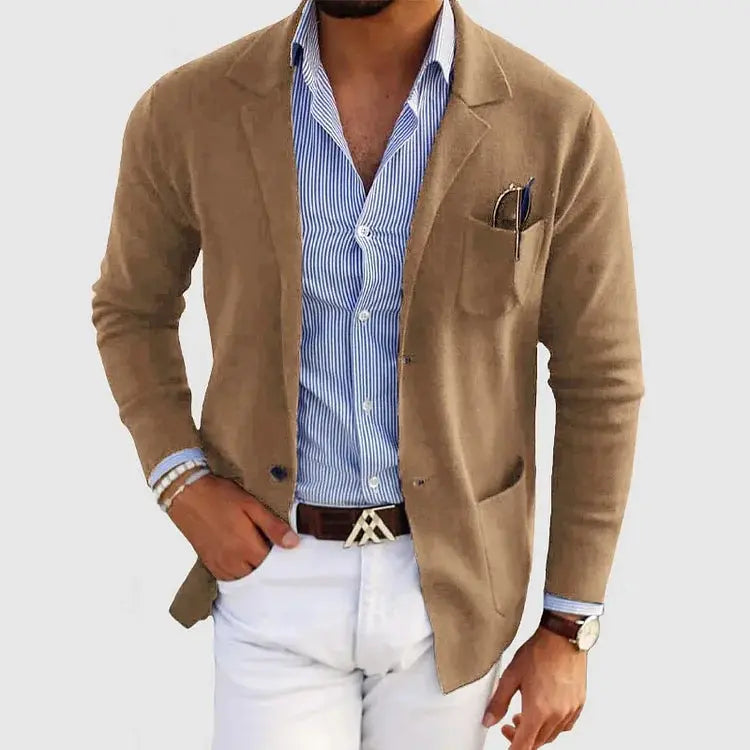 Optew Men’s Casual Knit Blazer