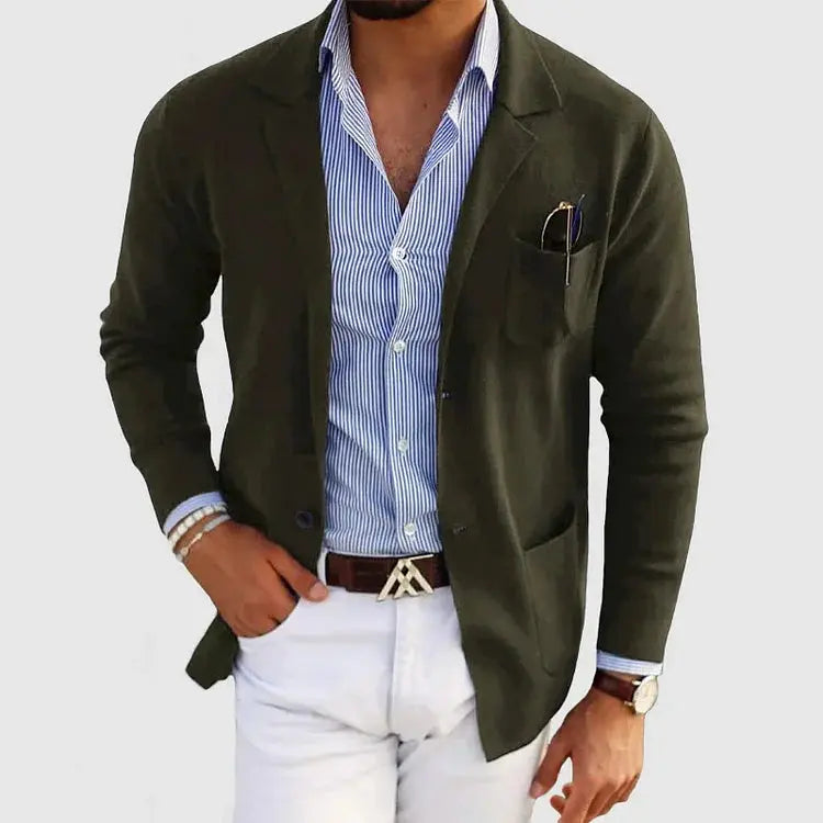 Optew Men’s Casual Knit Blazer