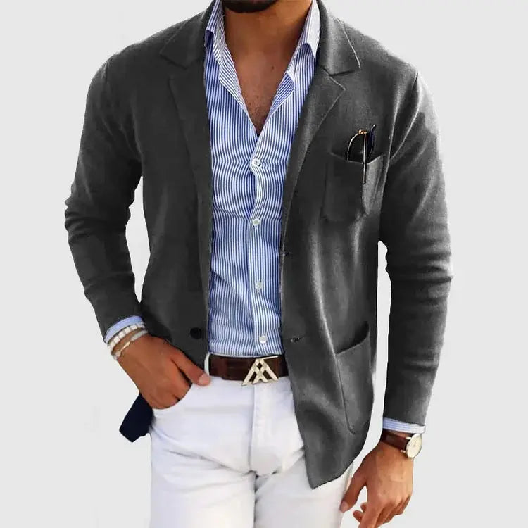 Optew Men’s Casual Knit Blazer