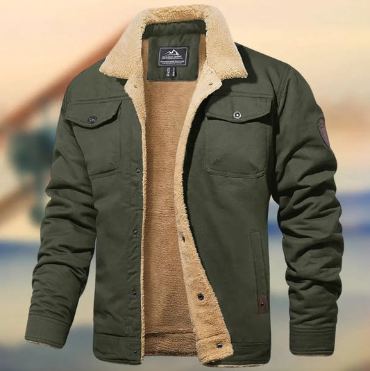 Optew Men’s Teddy-Lined Winter Jacket