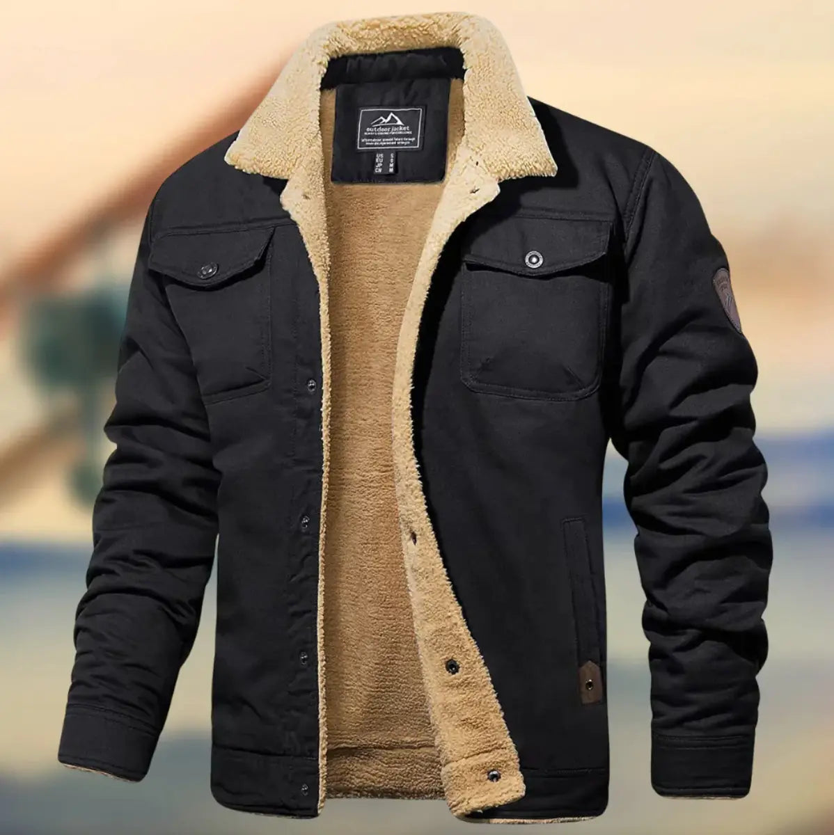 Optew Men’s Teddy-Lined Winter Jacket