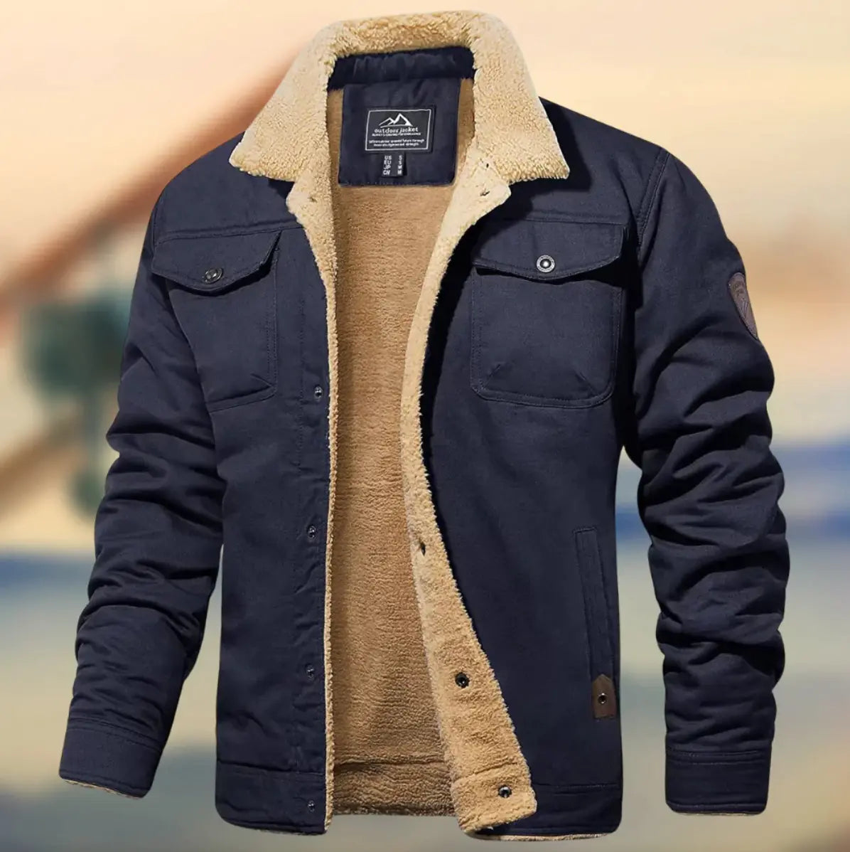 Optew Men’s Teddy-Lined Winter Jacket