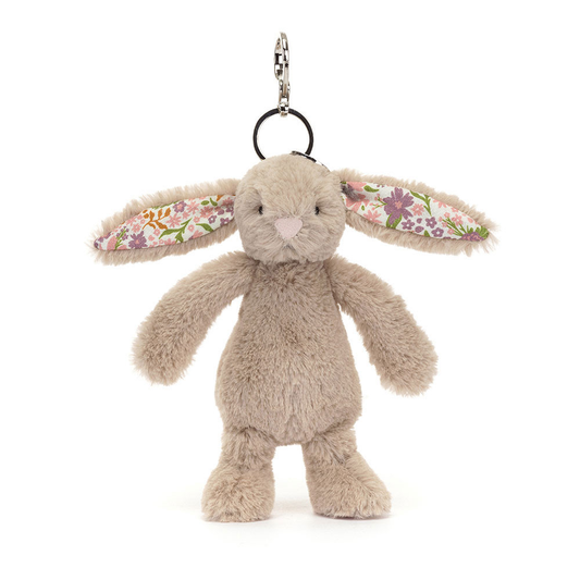 Blossom Beige Bunny 'Petal' Bag Charm | Soft Plush Toy