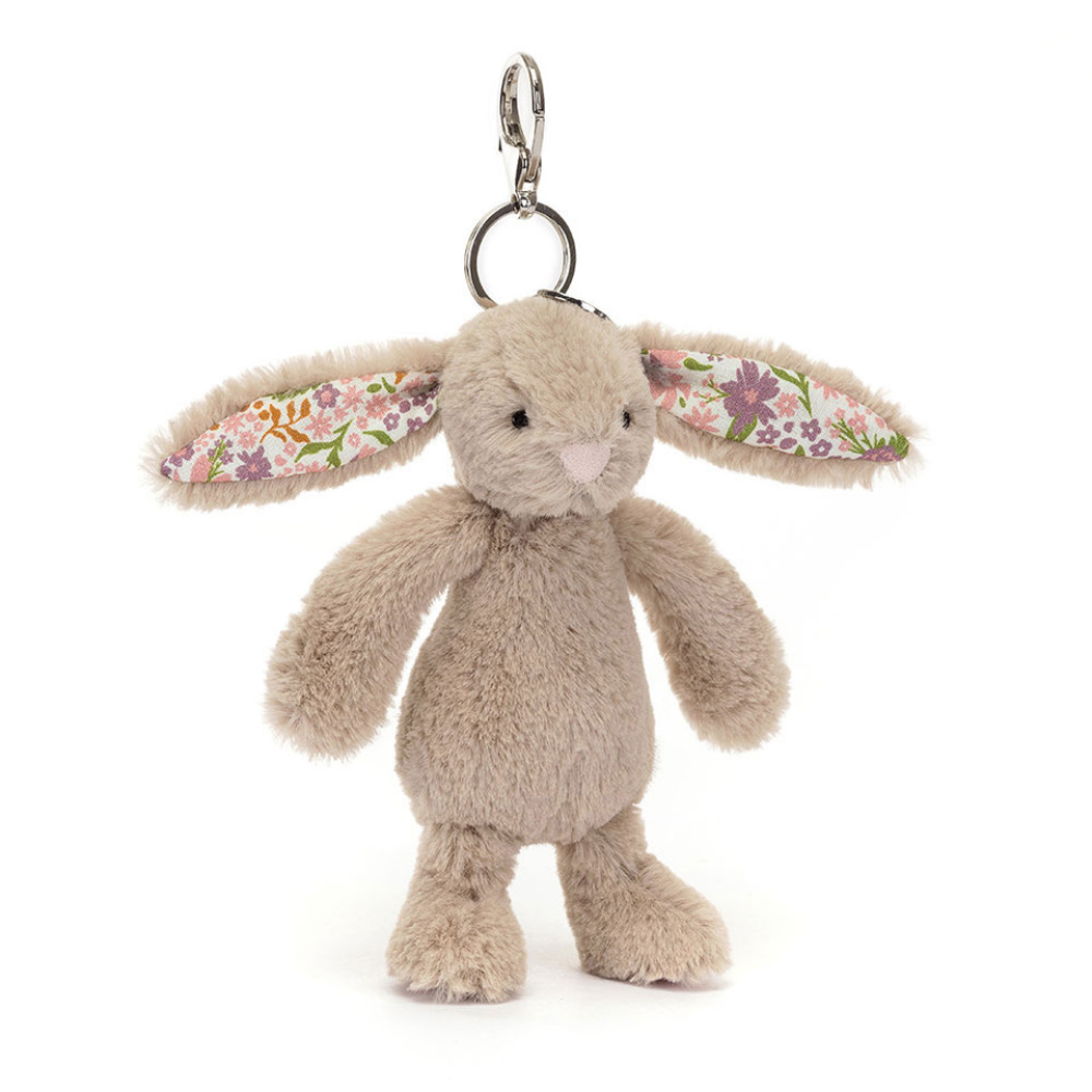 Blossom Beige Bunny 'Petal' Bag Charm | Soft Plush Toy