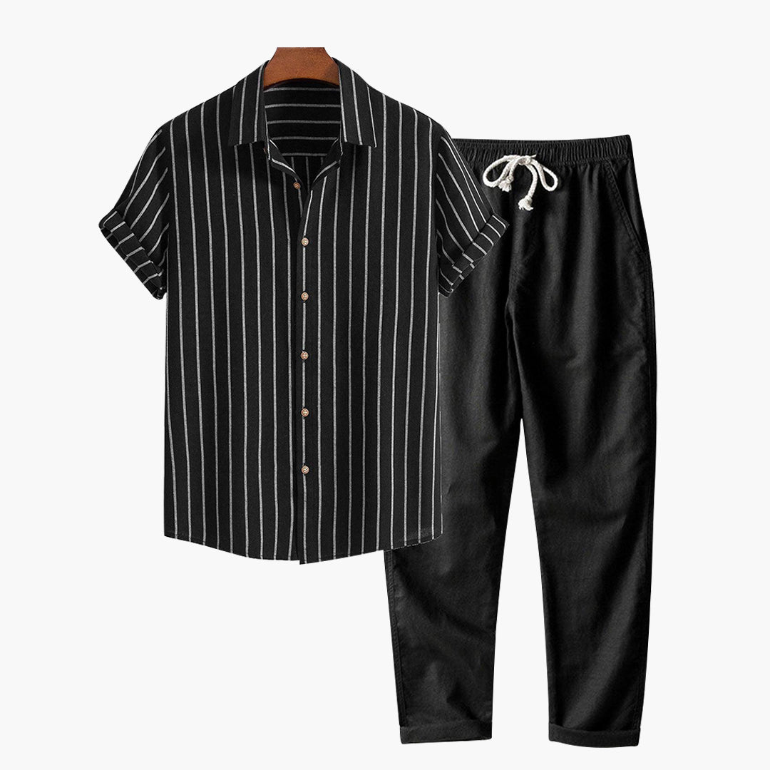 Optew Men’s Short Sleeve Trousers Set