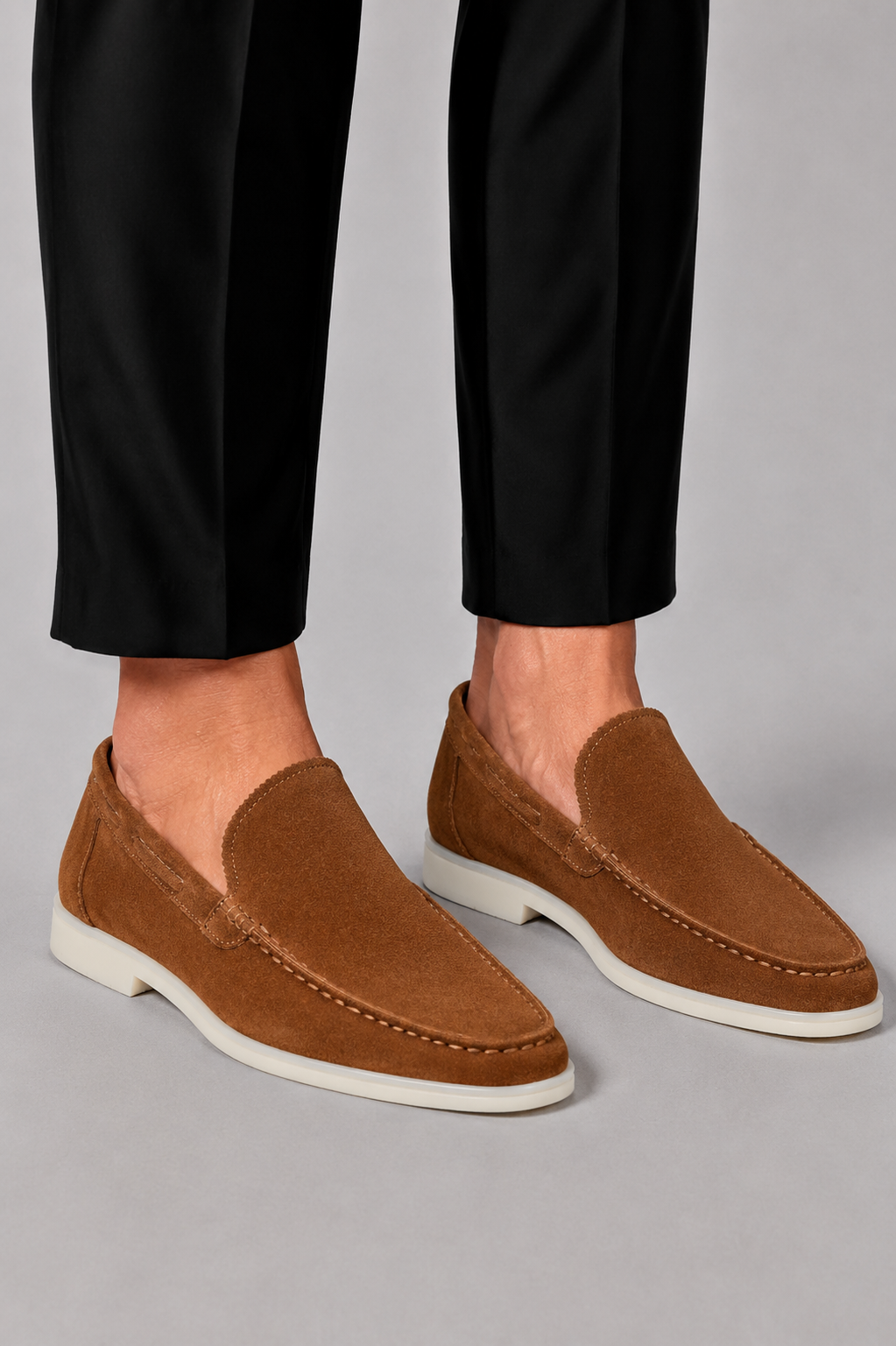 Optew Men’s Suede Slip-On Loafers