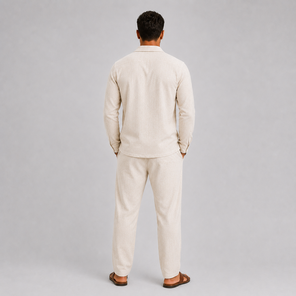 Optew Men’s Linen Two Piece Set