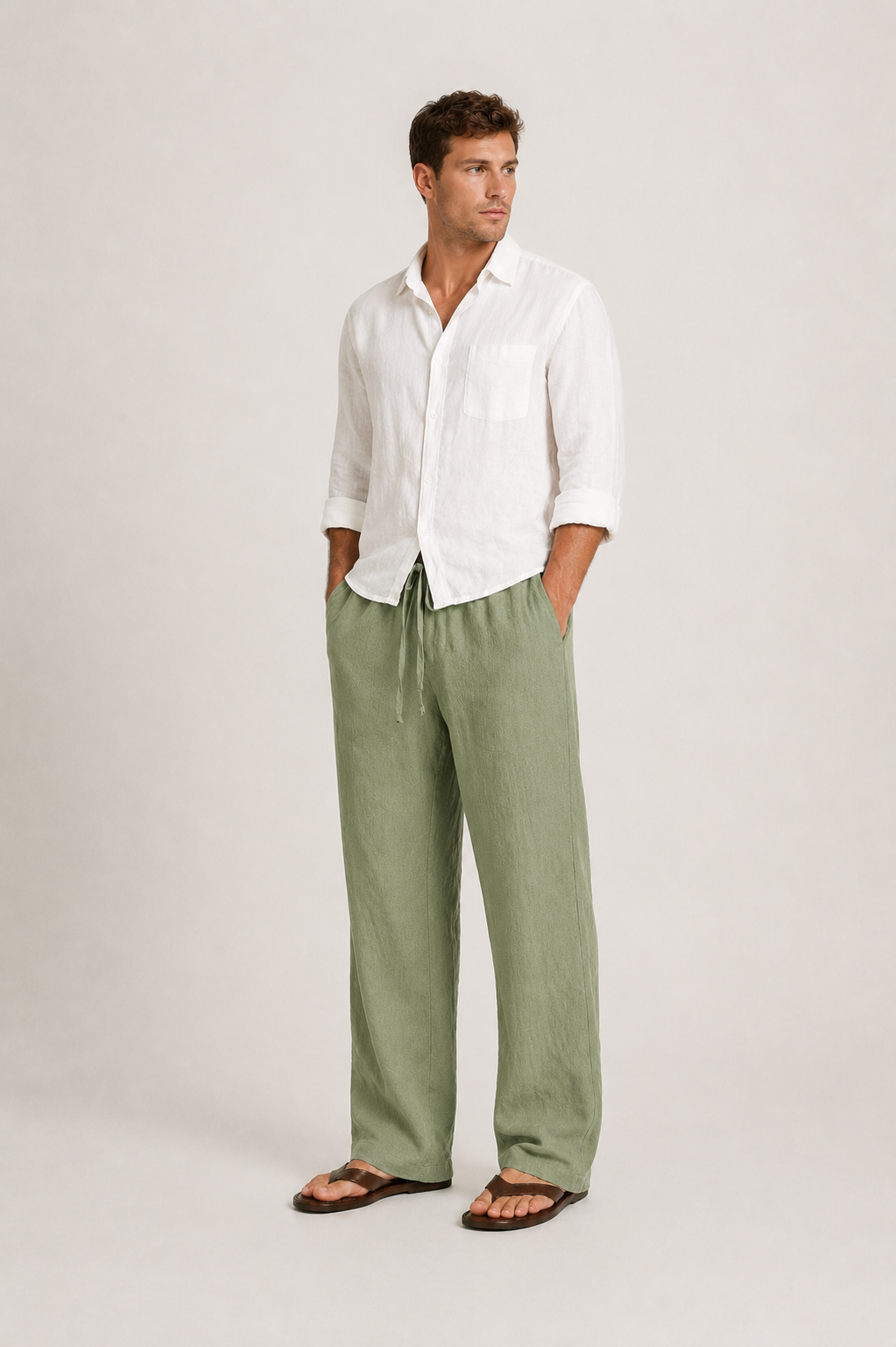 Optew Men’s Linen Trousers