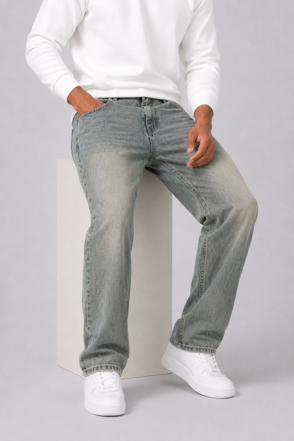 Optew Men’s Straight-Fit Denim Jeans