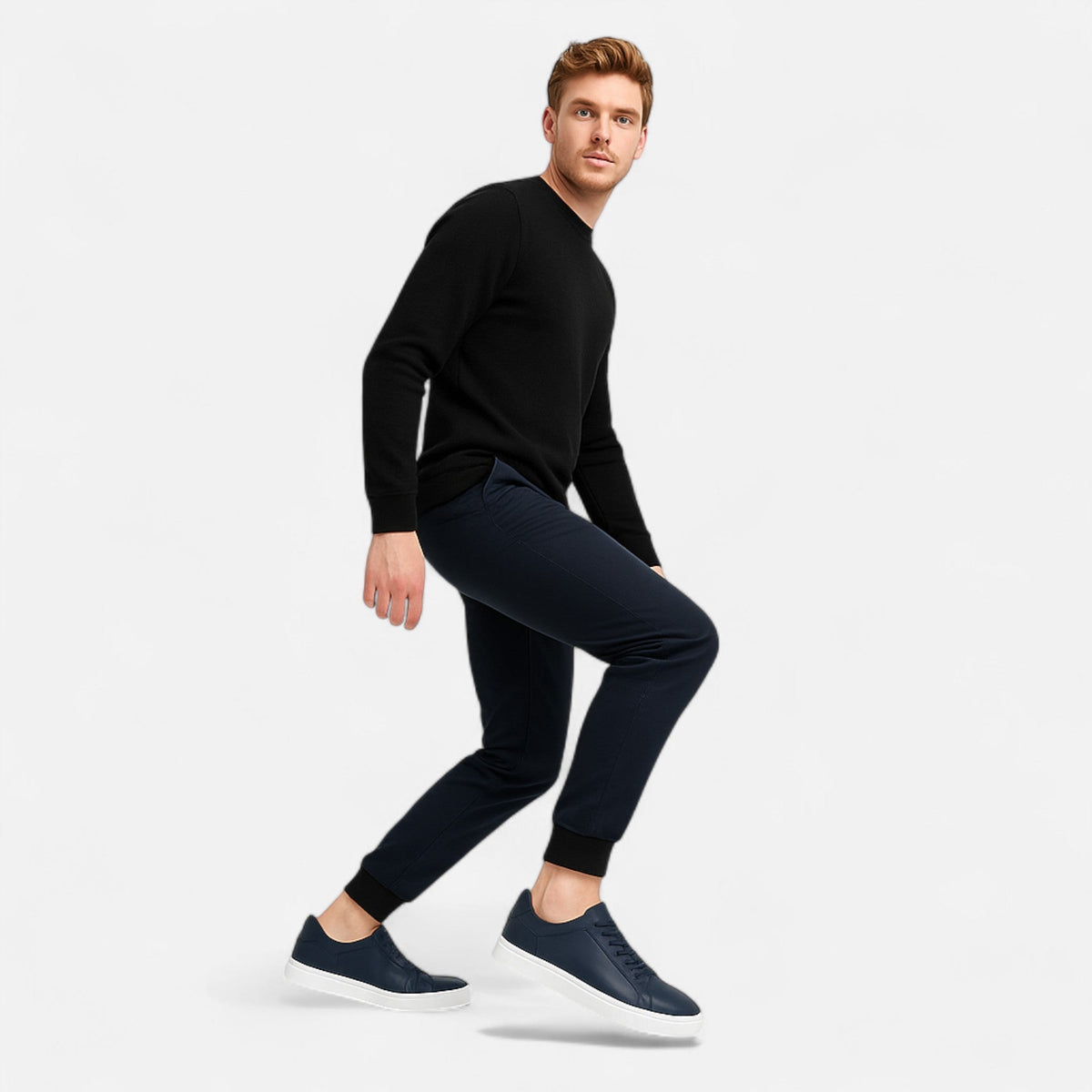 Optew Men’s Slip-On Leather Sneakers