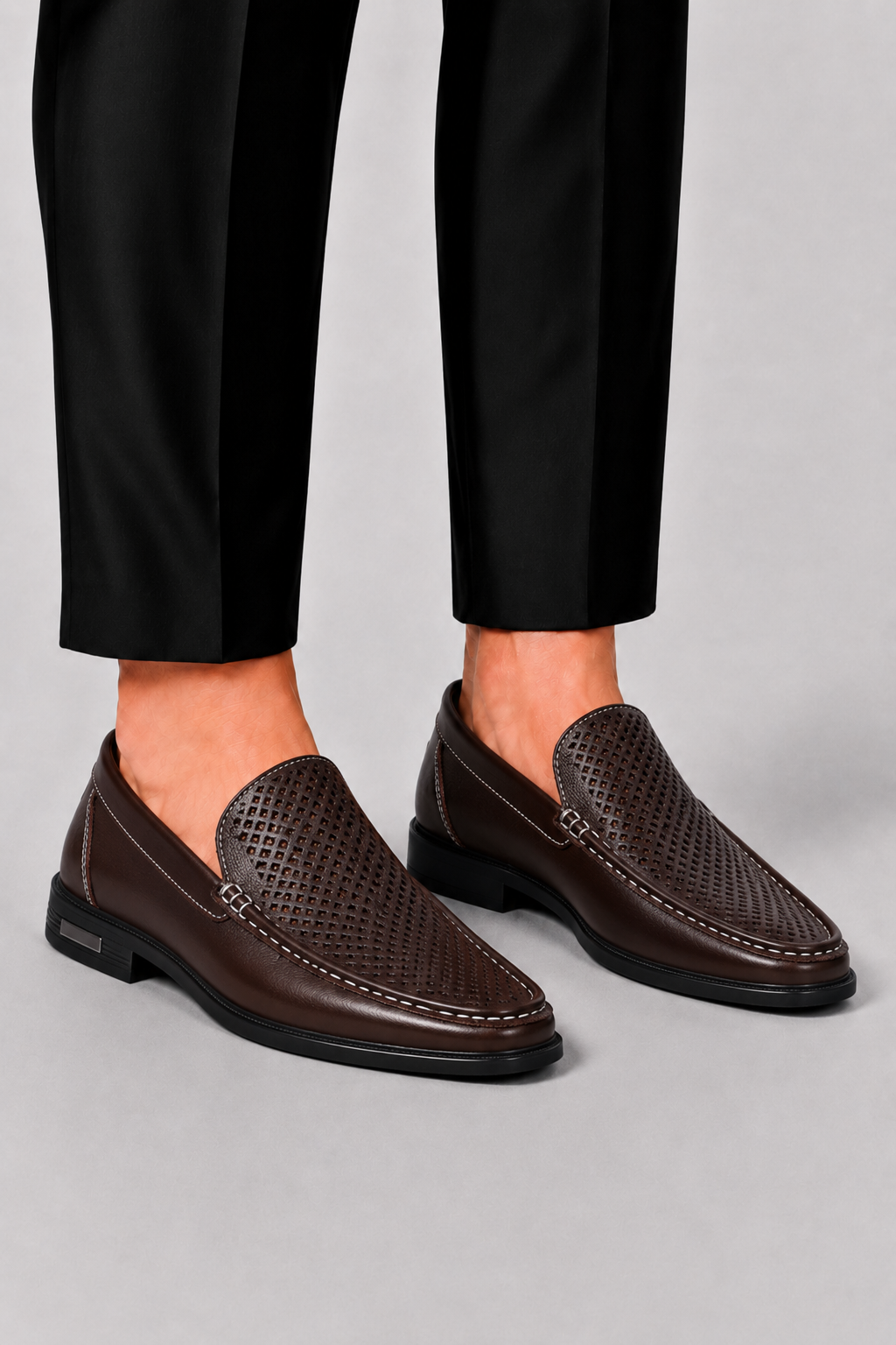 Optew Men’s Slip-On Leather Loafers