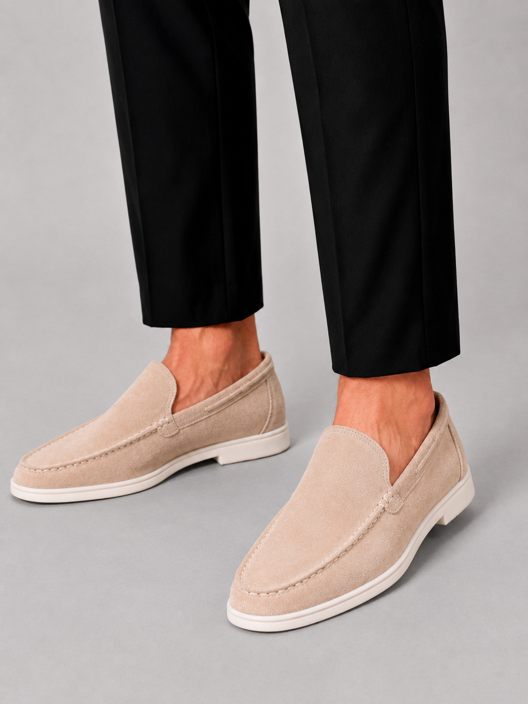 Optew Men’s Suede Slip-On Loafers