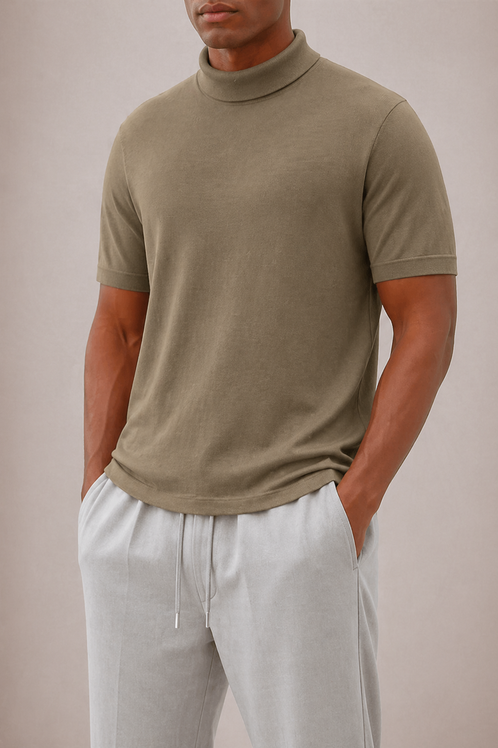 Optew Men’s Turtleneck T-Shirt