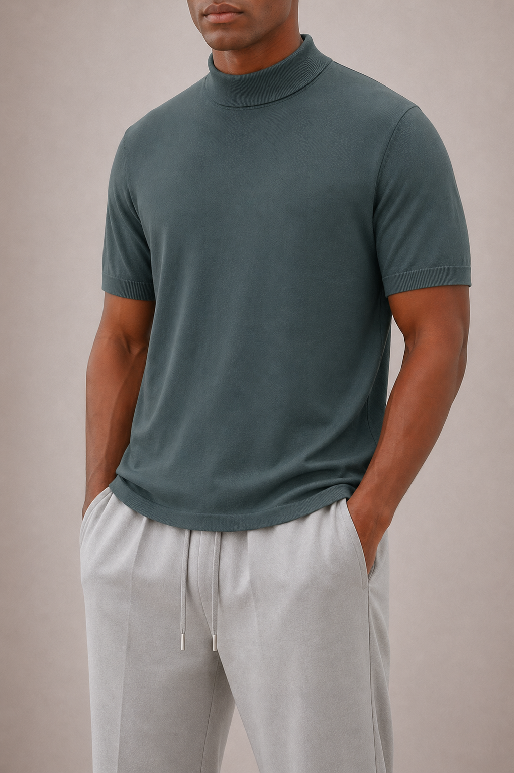 Optew Men’s Turtleneck T-Shirt