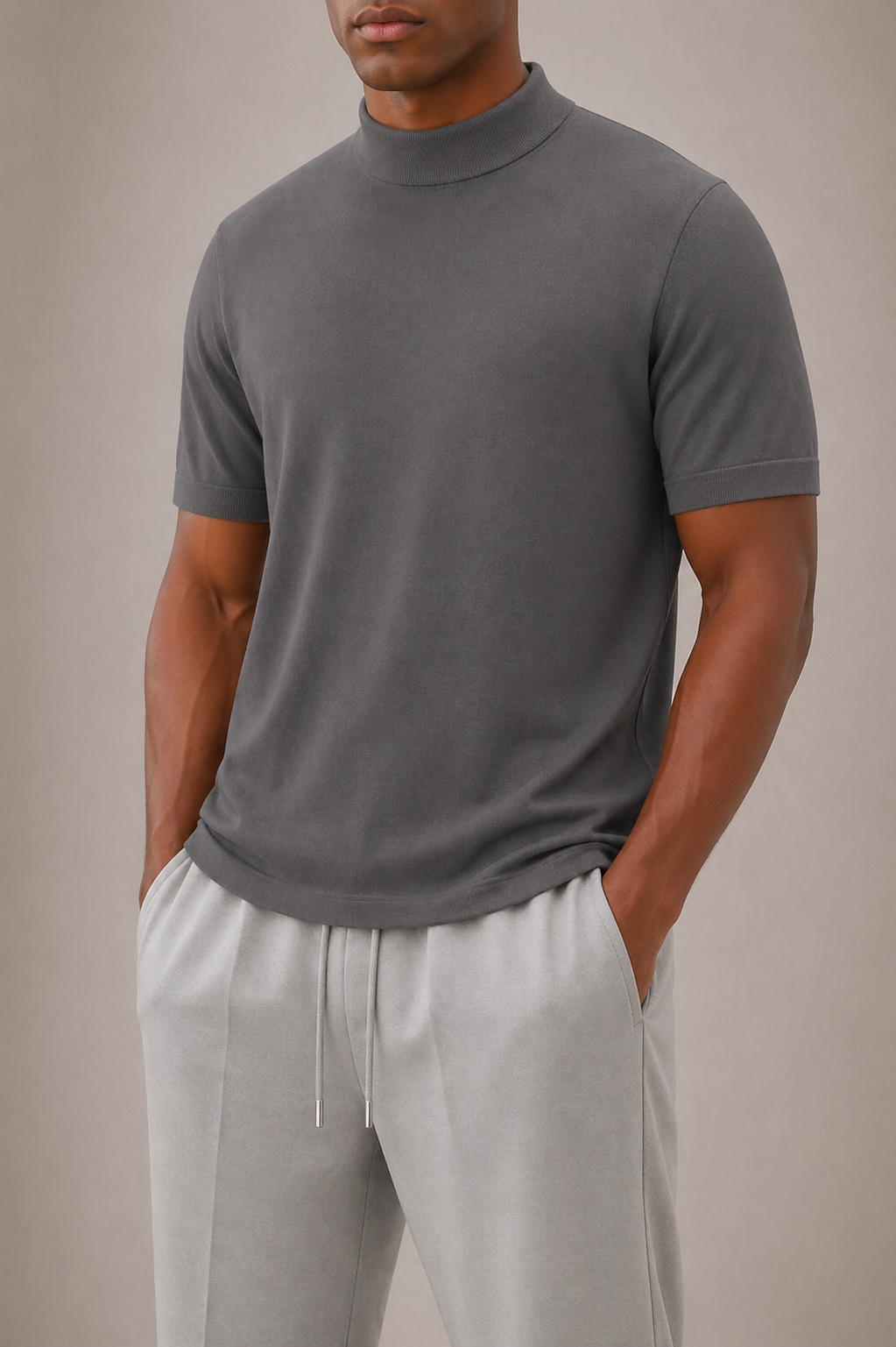 Optew Men’s Turtleneck T-Shirt