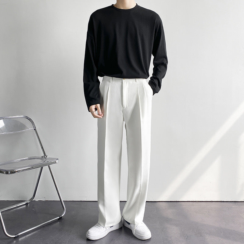 Optew Men’s Tailored Pleated Trousers