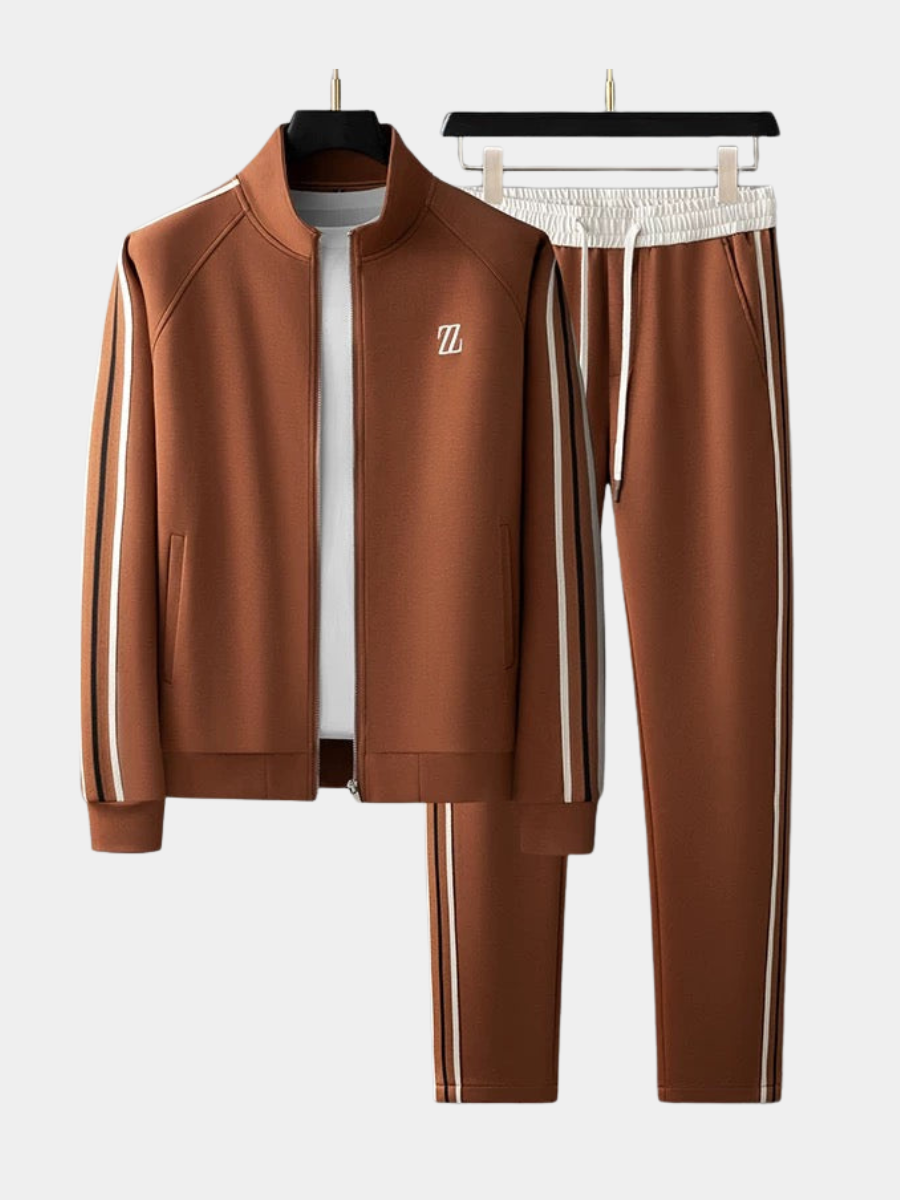 Optew Men’s Striped Zip Tracksuit Set
