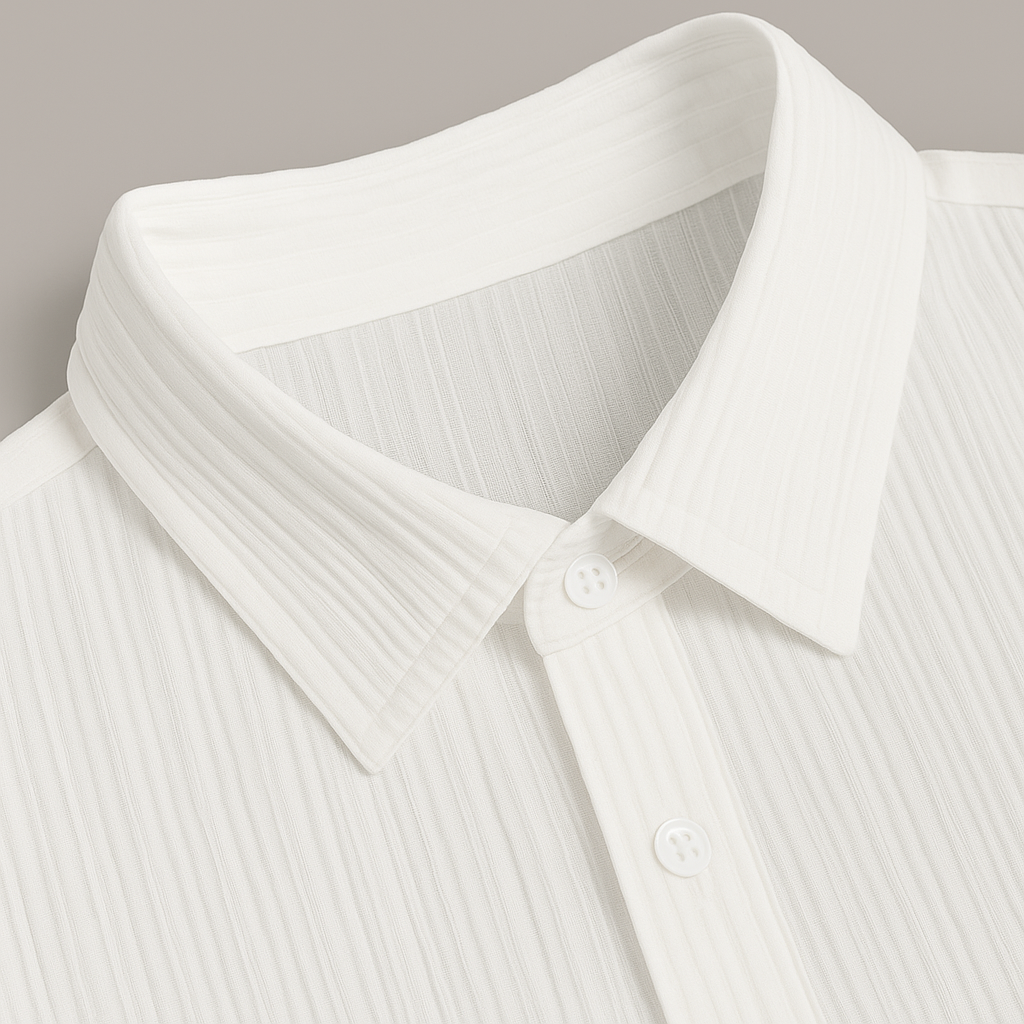 Optew Men Summer Two-Piece Set Pleated Synthetic