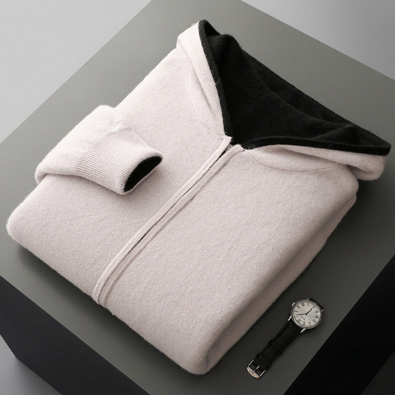 Optew Men’s Reversible Cashmere Hoodie