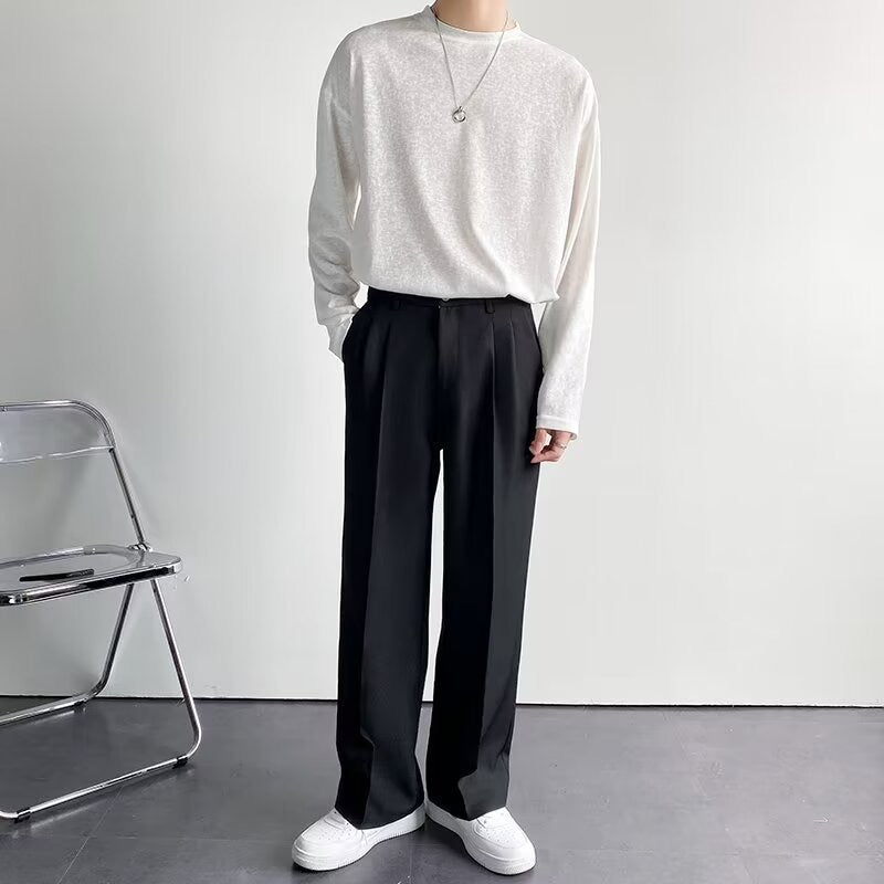 Optew Men’s Tailored Pleated Trousers