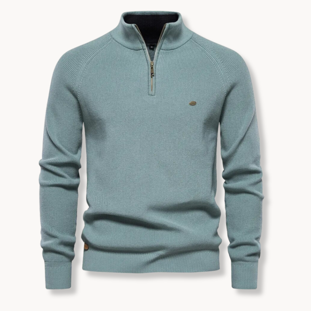 Optew Men’s Half-Zip Ribbed Jumper