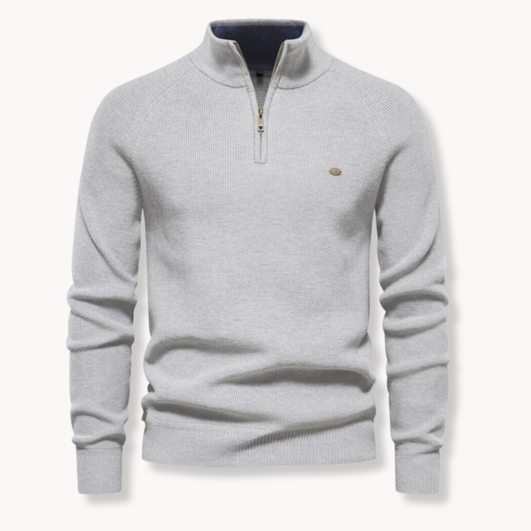 Optew Men’s Half-Zip Ribbed Jumper