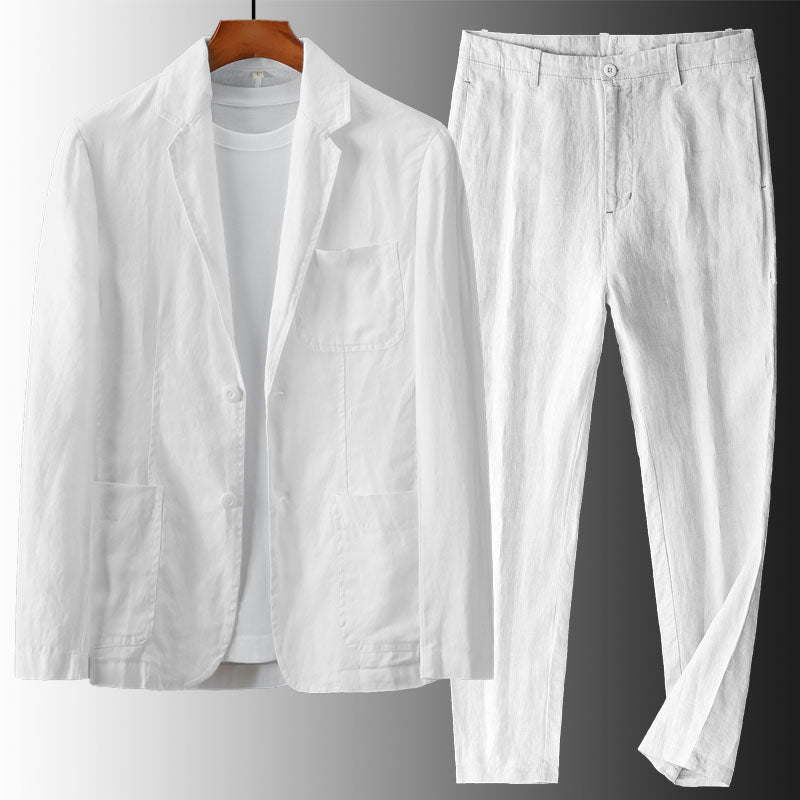 Optew Men’s Linen Suit Set