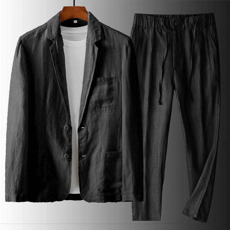 Optew Men’s Linen Suit Set