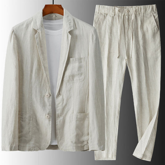 Optew Men’s Linen Suit Set