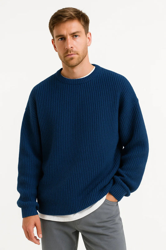 Optew Men’s Oversized Ribbed Sweater