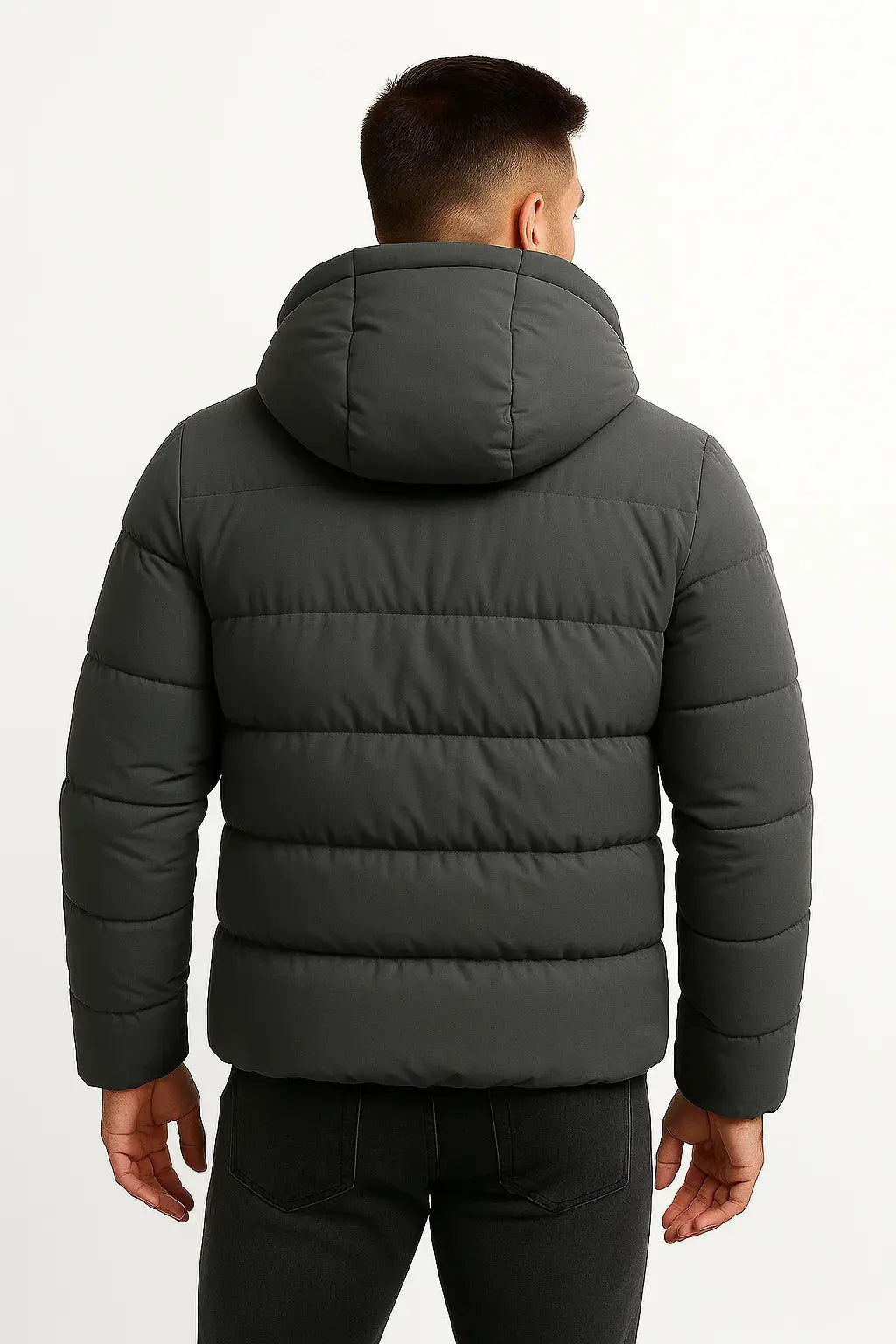 Optew Men's Insulated Puffer Jacket Cotton Blend with Hood