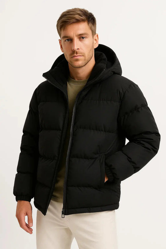 Optew Men's Puffer Jacket Lightweight Insulated with Hood and Pockets